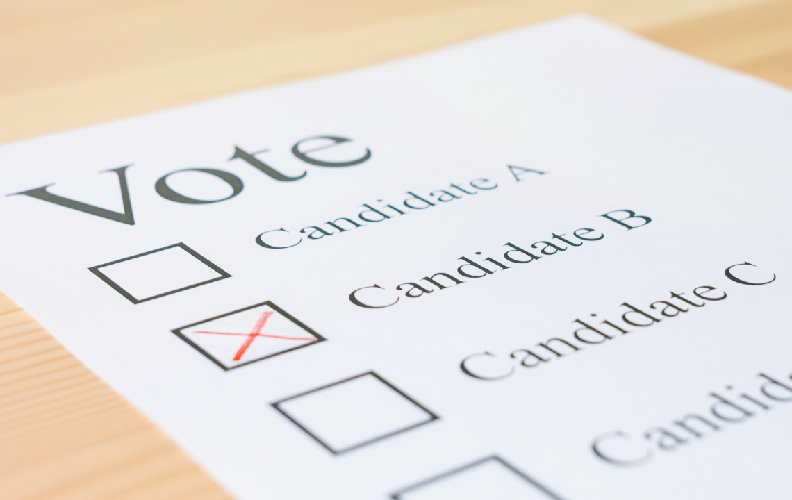 Voting ballot paper