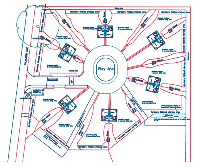 A general view (blueprint) of what a traveller site looks like
