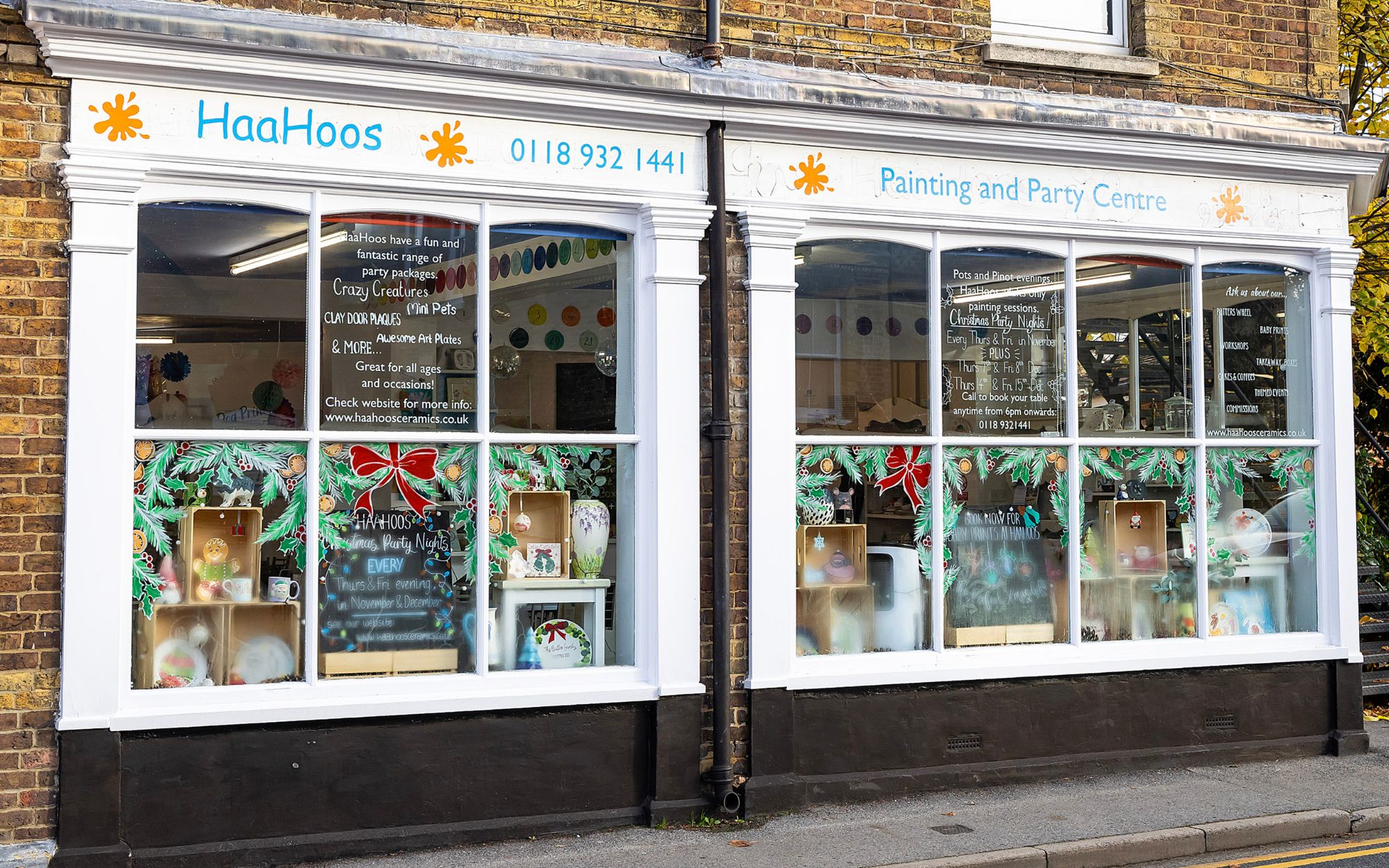 Christmas window display of HaaHoos