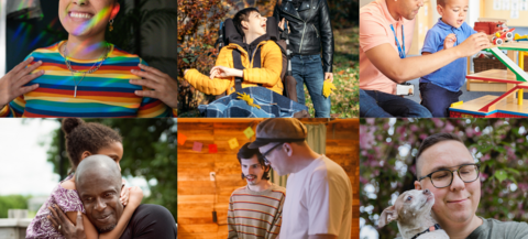 A photo collage of individuals from neurodivergent community