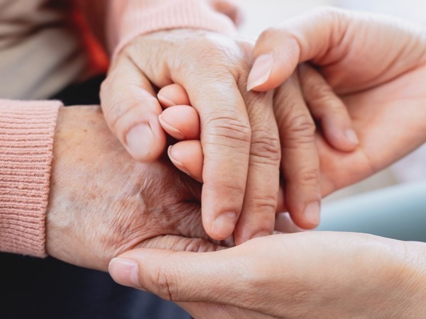 caring hands senior woman's hands