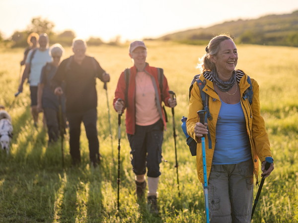 People walking outside