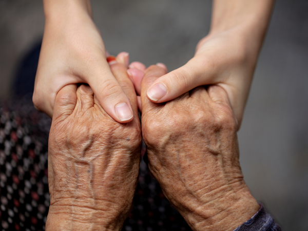 Young hands holding old hands